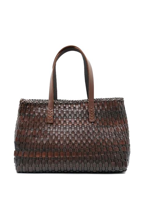 borsa salvage irregular woven borsa marrone DRAGON DIFFUSION | DGW58171DARK BROWN
